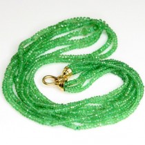 elegant colier de peridot burmez " Rondelle ". argint vermeil. Italia